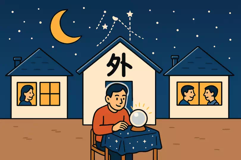 No.2 外 2 No.2 外 - japanese kanji illustration