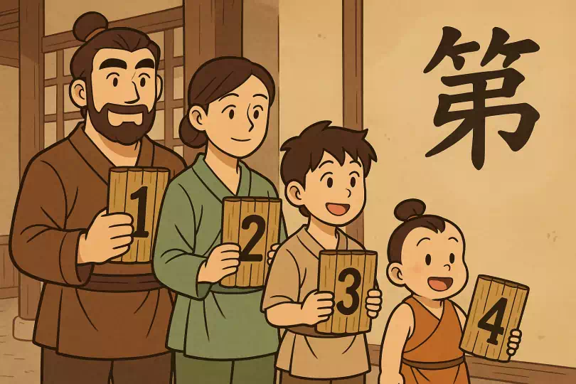 第 kanji meaning and mnemonic illustration