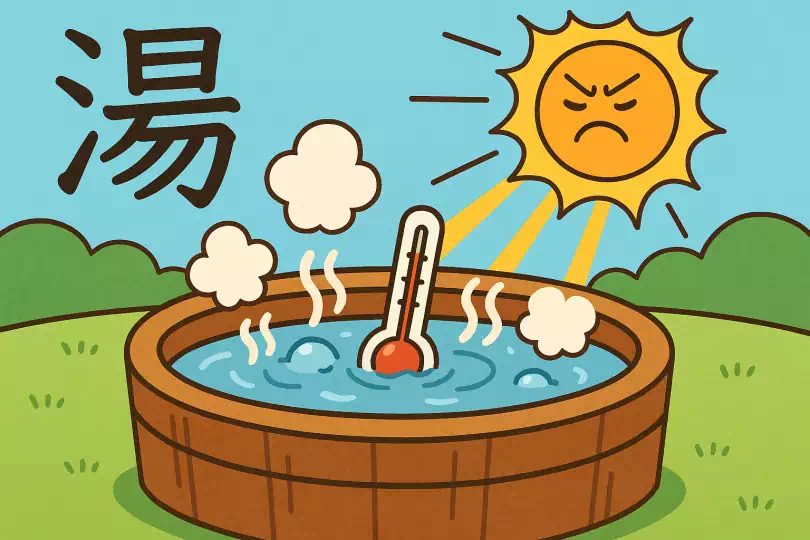 湯 kanji meaning and mnemonic illustration