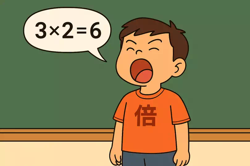 倍 kanji meaning and mnemonic illustration